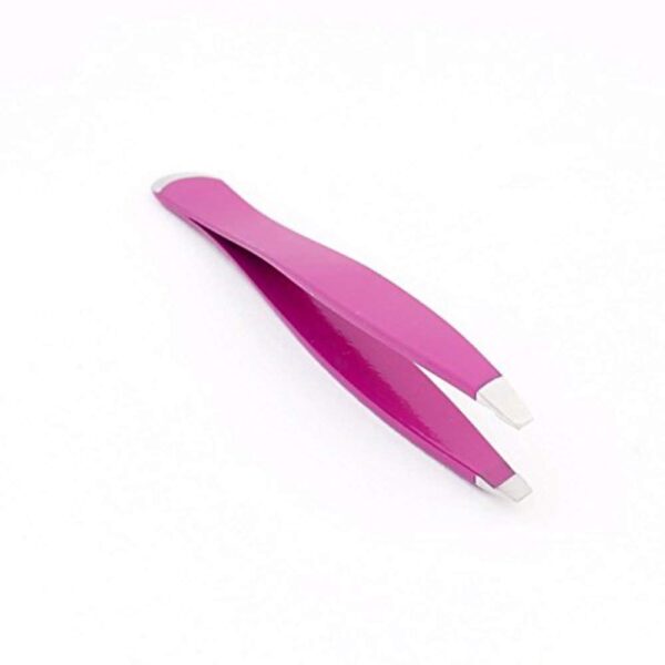 Alis Beauty Stainless Steel Eyebrow Tweezer Plucker Pink